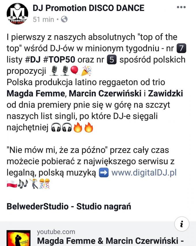 Pierwsze sukcesy singla Magdy & Marcina Czerwińskiego "Nie mów mi, że za późno"