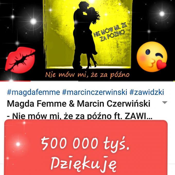 500 000 wyświetleń teledysku Magdy & Marcina "Na miłość nigdy nie jest za późno"